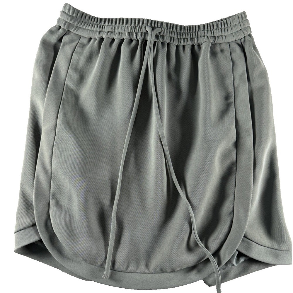 J Crew Women's Sage Green Drawstring Elastic Waist Skirt Size 0 Spring
